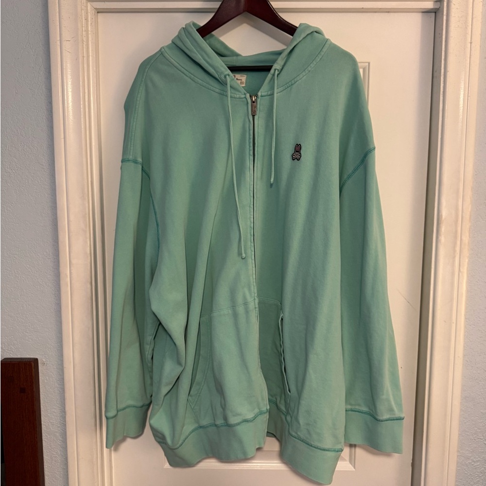 Psycho Bunny Mint Green Zip-Up Hoodie 4xl